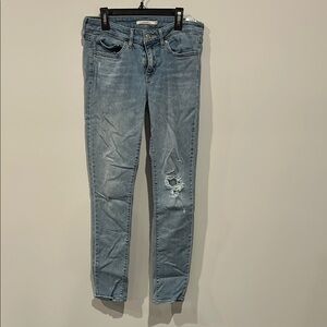 Levi’s 711 Skinny Women's Light Blue Distressed Jeans